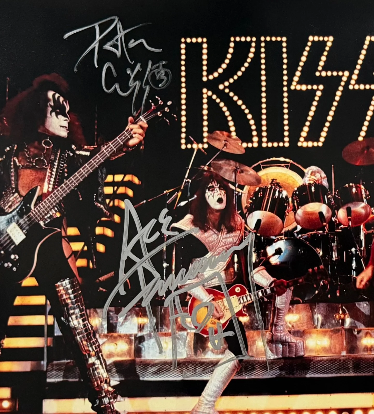 KISS Signed Autograph JSA 20 x 16 photo Ace Frehley Peter Criss Paul Stanley, изображение 3