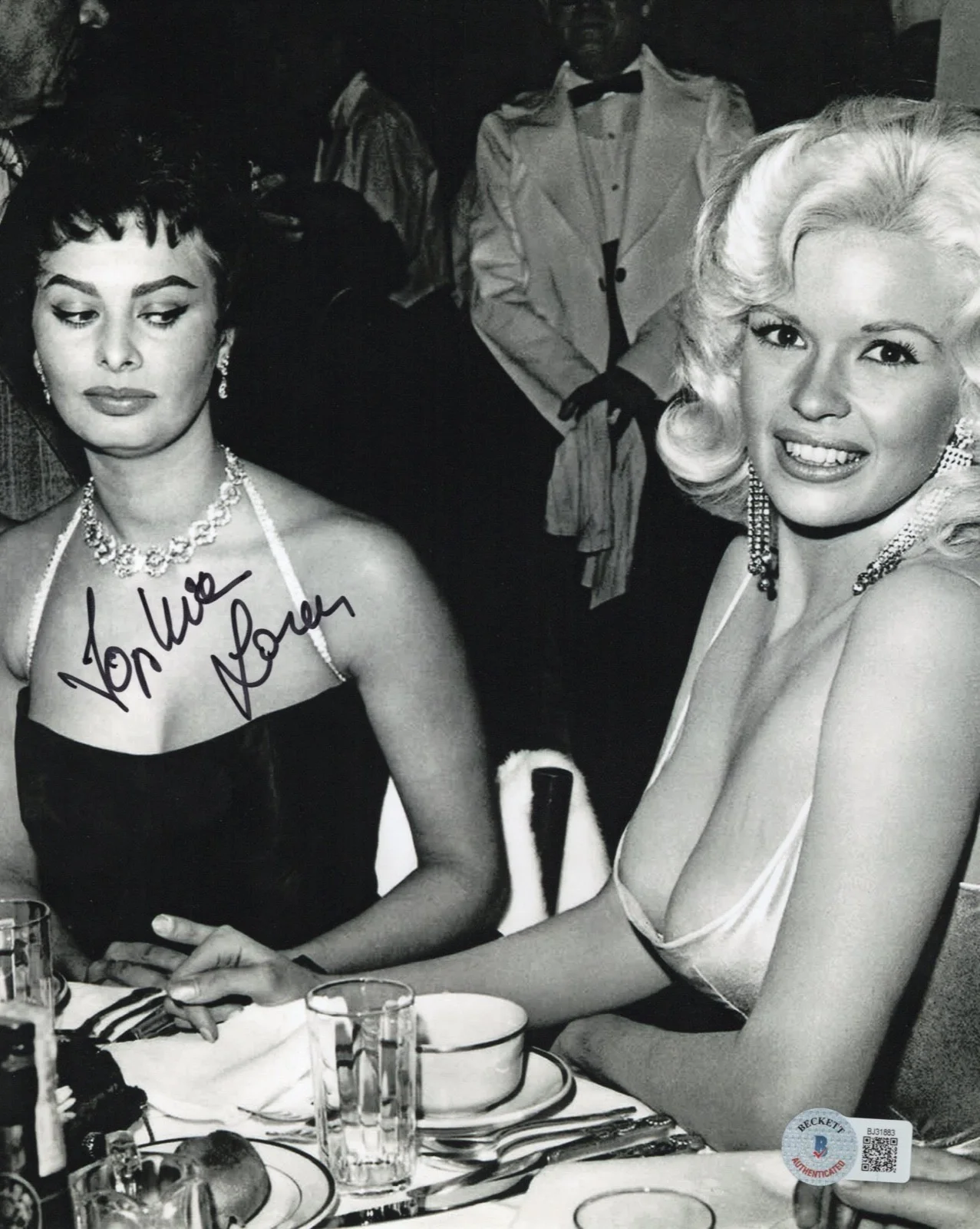 Sophia Loren — Sophia Loren Autographed Signed Classic JANE MANSFIELD 8x10 Photo Beckett BAS