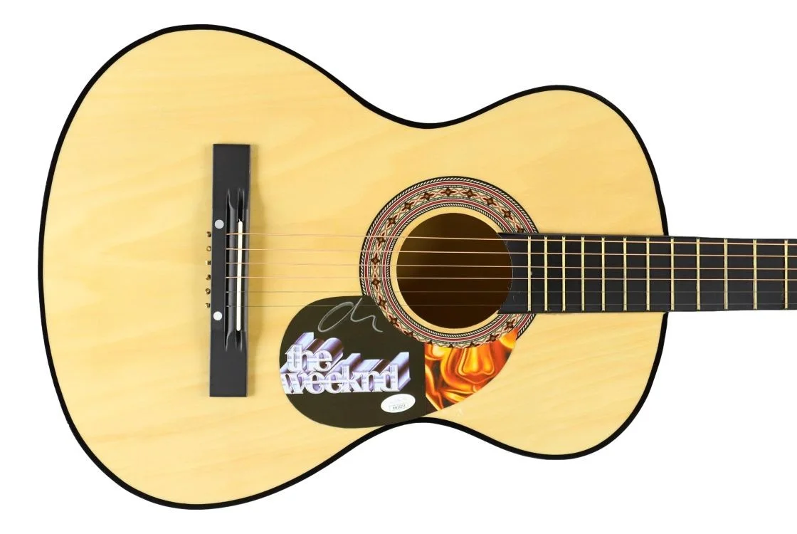 The Wkend — The Wkend Signed 38" Acoustic Guitar JSA Hologram, image 2