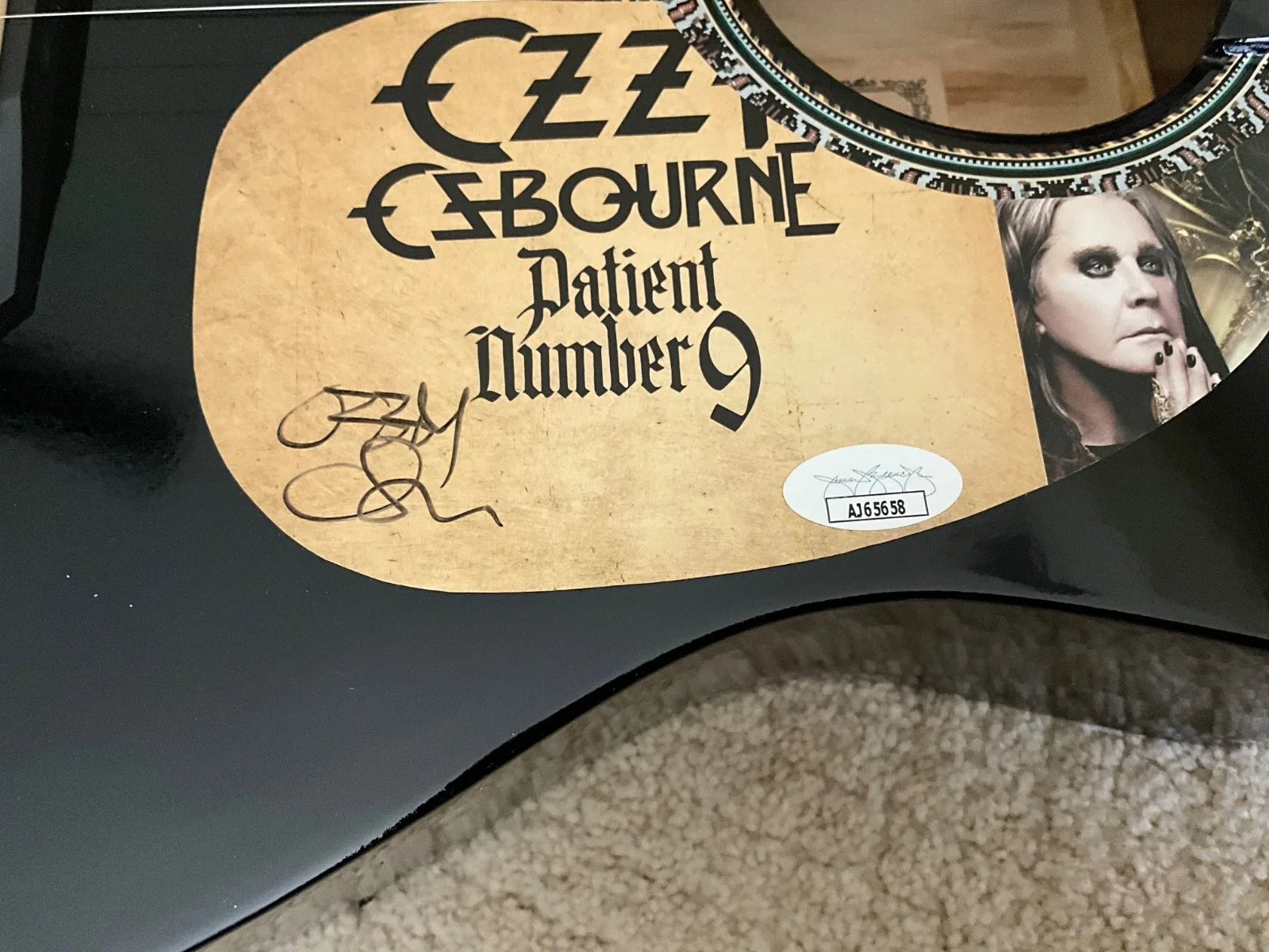 OZZY OSBOURNE AUTOGRAPHED SIGNED ACOUSTIC GUITAR JSA AUTHENTICATION RIP, image 2