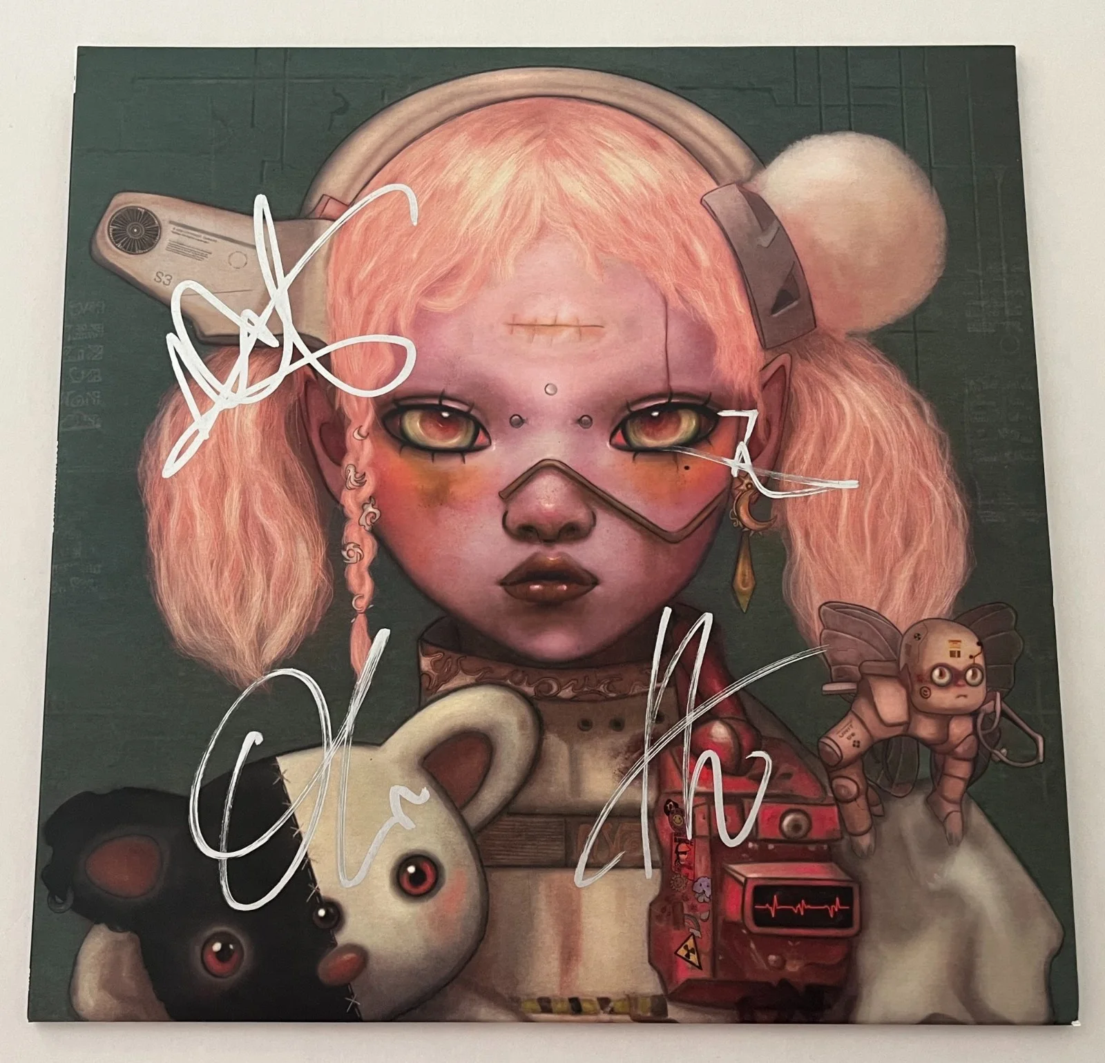 BRING ME THE HORIZON OLI SYKES +3 SIGNED POST HUMAN NEXT GEN VINYL w/EXACT PROOF, изображение 2
