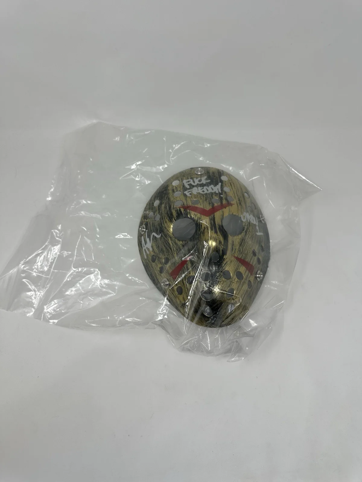 Ari Lehman — Ari Lehman Jason 1 Signed Mask “F**K Freddy” Primetime COA Friday The 13th, image 2