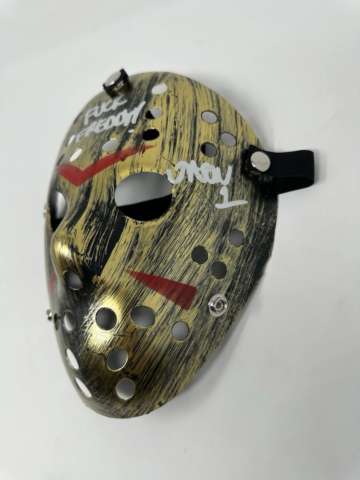 Ari Lehman — Ari Lehman Jason 1 Signed Mask “F**K Freddy” Primetime COA Friday The 13th, image 5