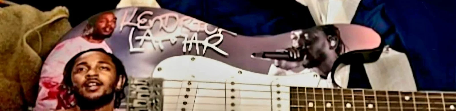 Custon Full Size Electric Guitar, Professional Wrapped Signed Kendrick Lamar, image 4