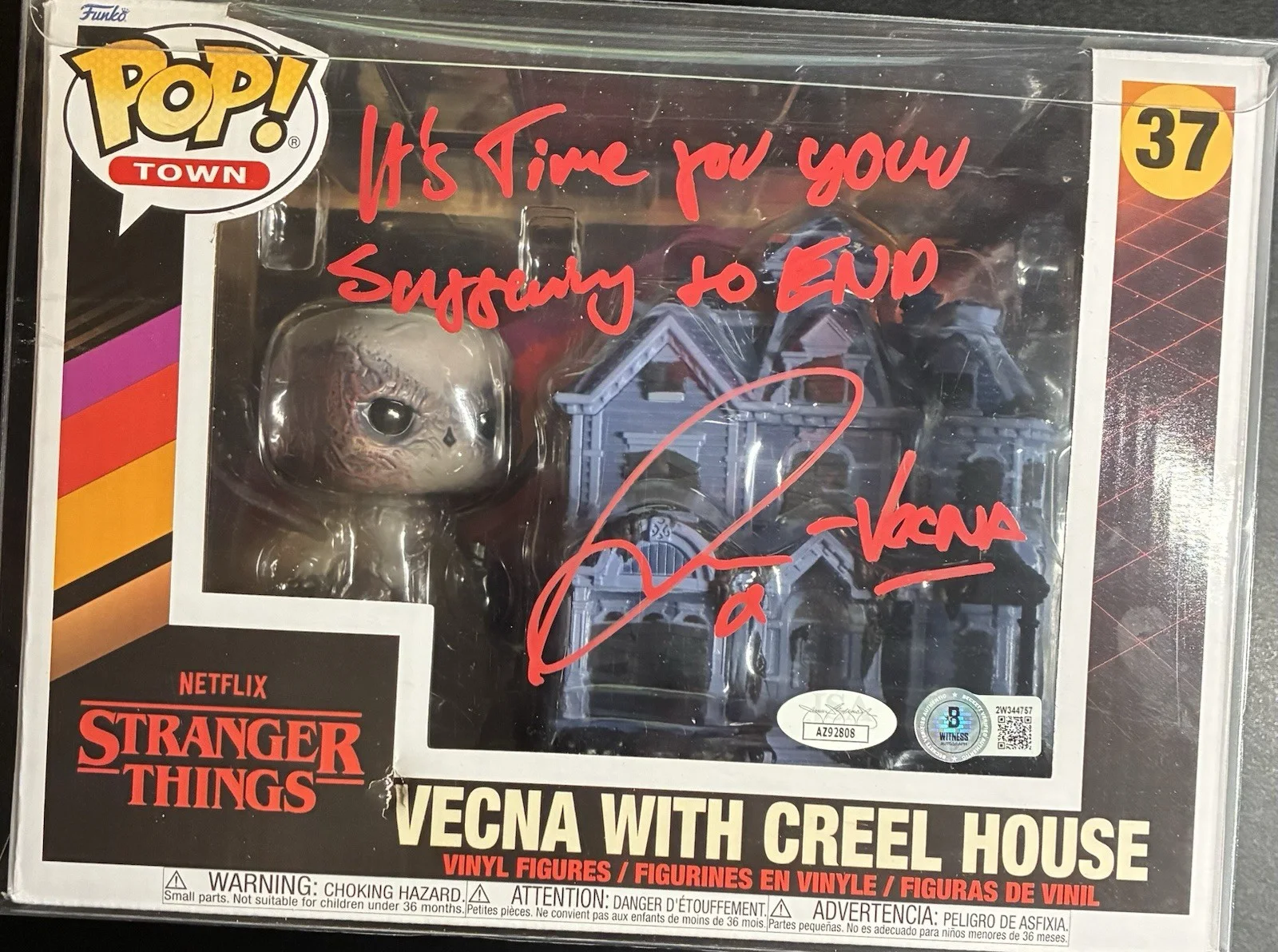 jamie campbell bower signed Vecna W Creel House Free Ship/Protector See Descript, image 2