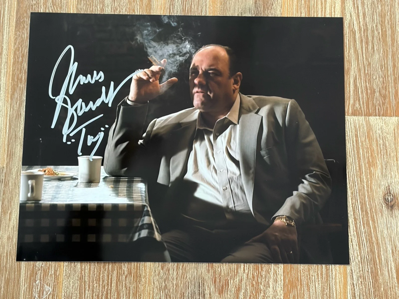 James Gandolfini autographed 8x10 photo, signed, authentic, COA, image 2