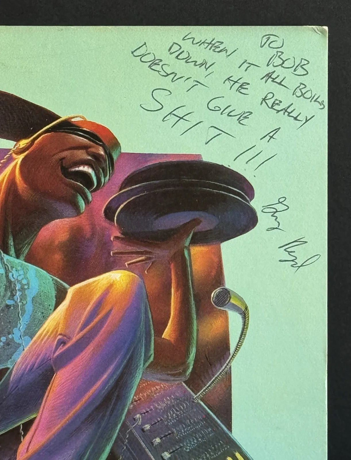 Mixmaster Gee The Manipulator Signed Promo Album Vinyl w/Inscription JSA COA, image 2