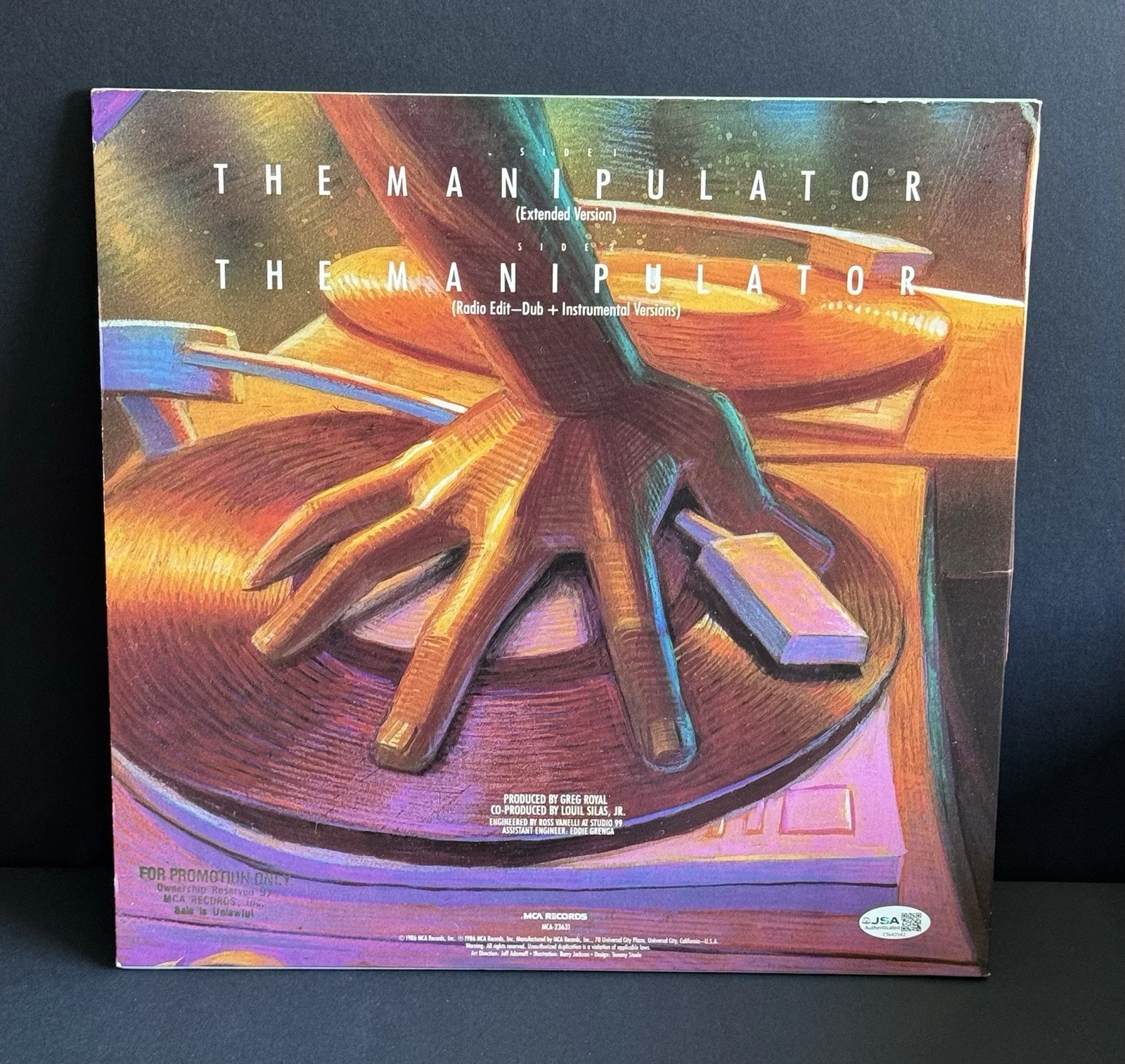 Mixmaster Gee The Manipulator Signed Promo Album Vinyl w/Inscription JSA COA, image 3
