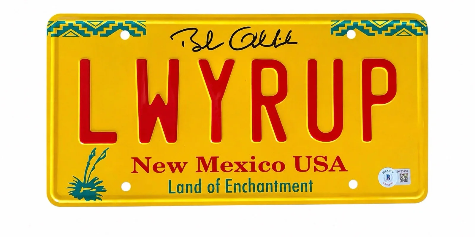 Bob Odenkirk — Bob Odenkirk Signed License Plate Better Call Saul Beckett Authentic Autograph, image 2