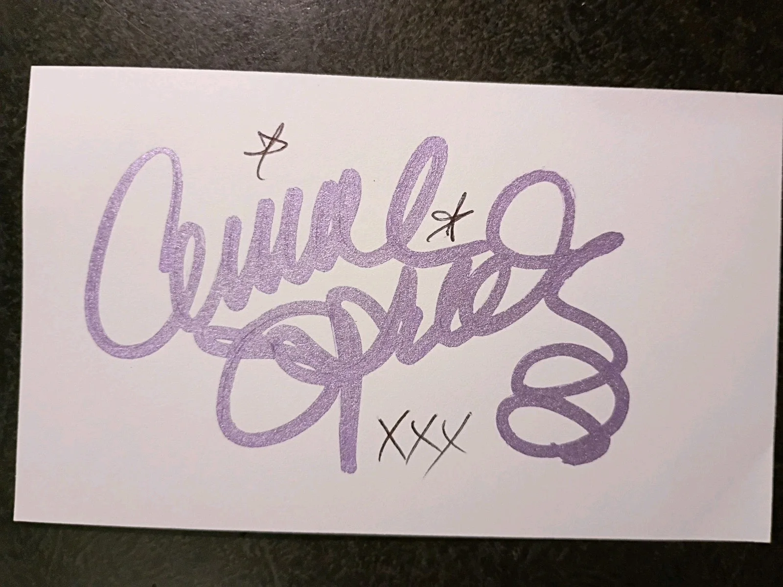ANNIE SPRINKLE — ANNIE SPRINKLE Hand Signed Autograph 3X5 CARD - BUSTY MODEL & ADULT FILMS