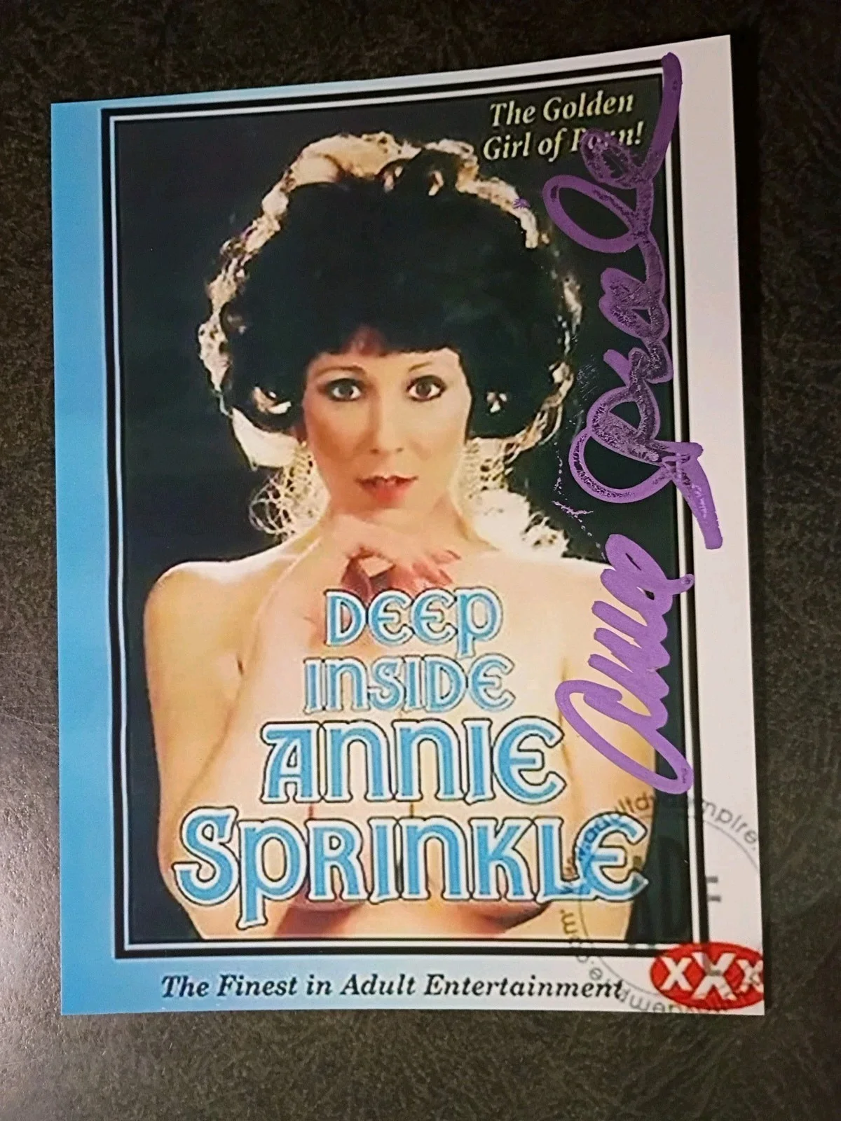ANNIE SPRINKLE — ANNIE SPRINKLE Hand Signed Autograph 4X6 Photo - BUSTY MODEL & ADULT FILMS