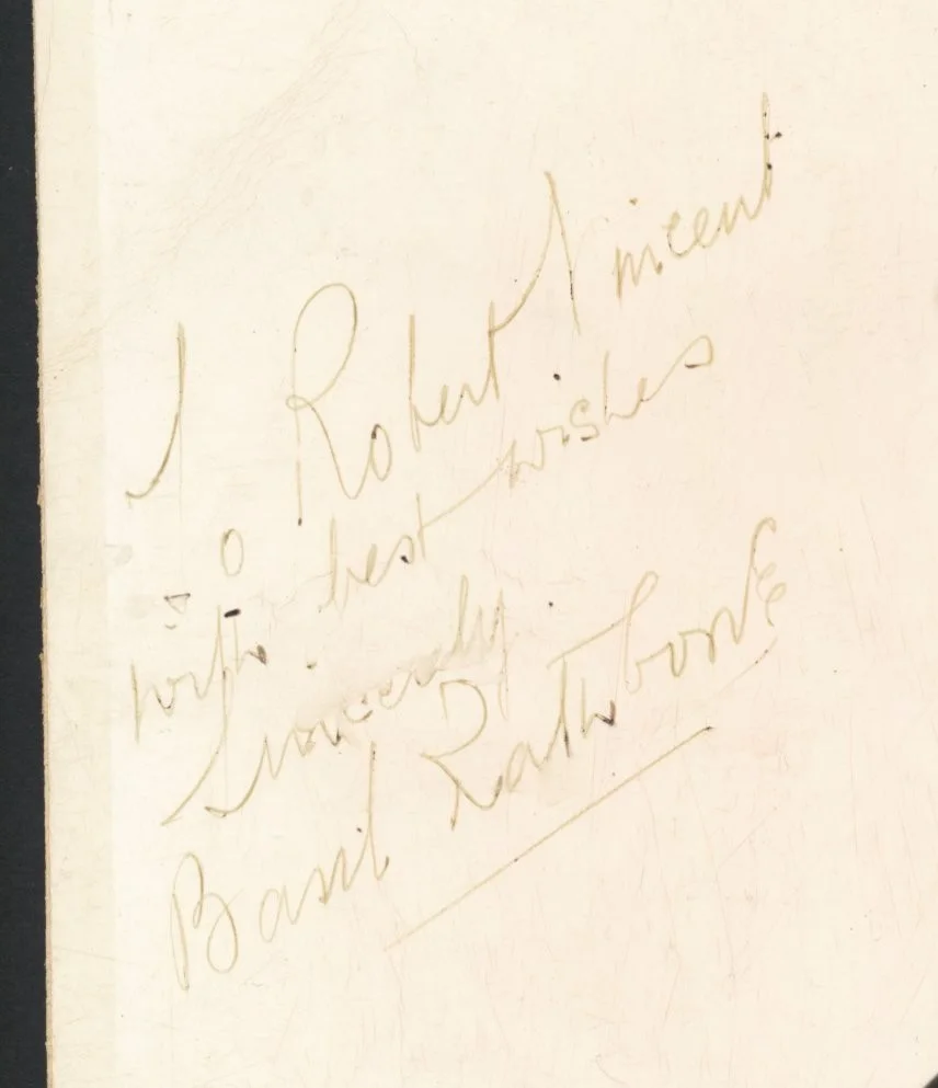 Basil Rathbone — Basil Rathbone - Signed - 1939 "Sherlock Holmes" Photo - One of a Kind! - Rare!, изображение 2