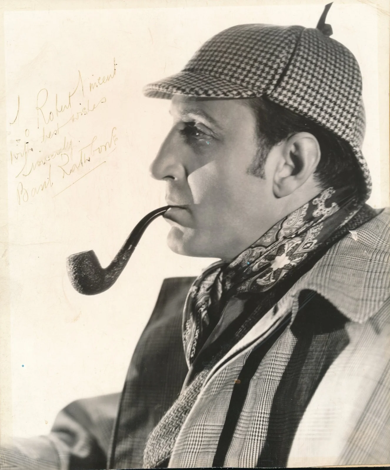 Basil Rathbone — Basil Rathbone - Signed - 1939 "Sherlock Holmes" Photo - One of a Kind! - Rare!, изображение 5