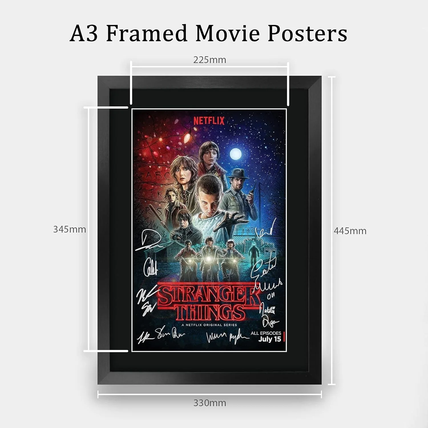 Not Authenticated — "Signed Stranger Things TV Memorabilia 16x12 Framed Picture"^, image 4
