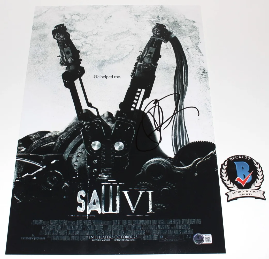 DEVON BOSTICK SIGNED 'SAW VI' 12x18 MOVIE POSTER HORROR FILM BECKETT BAS COA, image 2