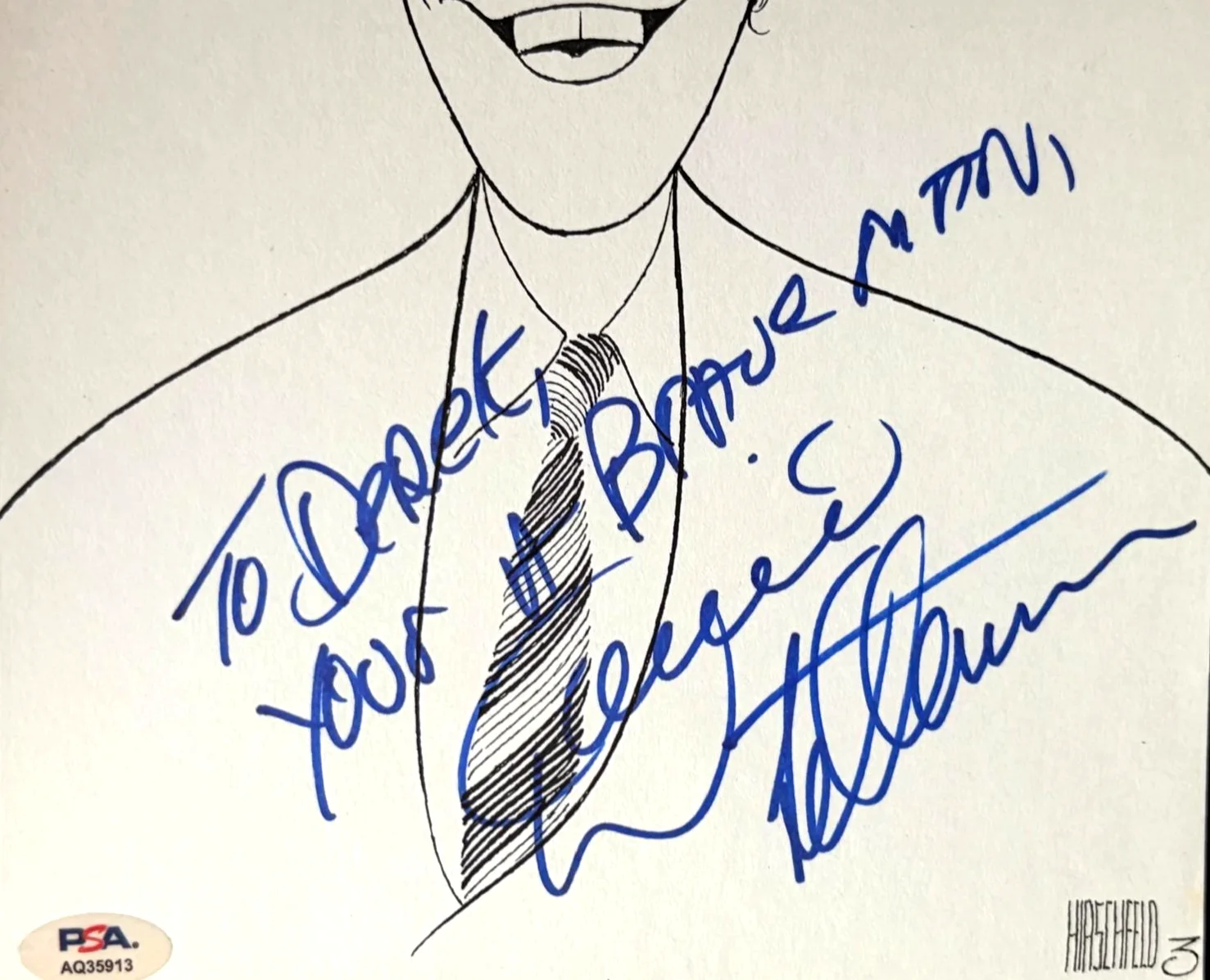 David Lettreman — DAVID LETTERMAN SIGNED AUTOGRAPHED 8X10 SKETCH DRAWING LATE NIGHT PSA COA, image 2