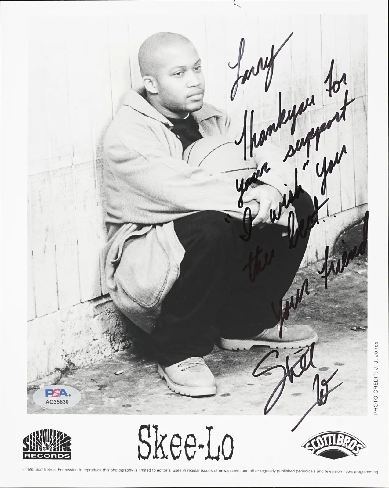 SKEE-LO SIGNED AUTOGRAPHED 8X10 PHOTO I WISH TOP OF THE STAIRS PSA COA, изображение 2