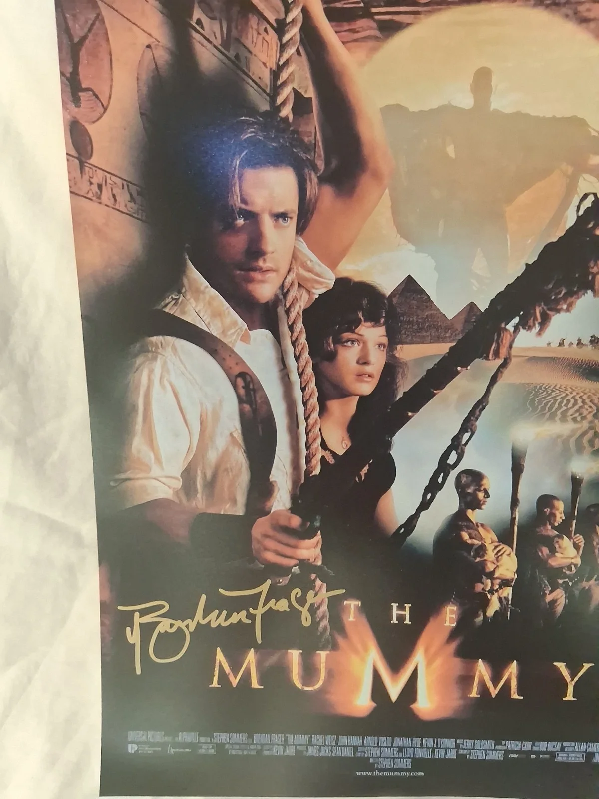 BRENDAN FRASER SIGNED AUTOGRAPHED 12X18 THE MUMMY PHOTO AUTO COA, изображение 3