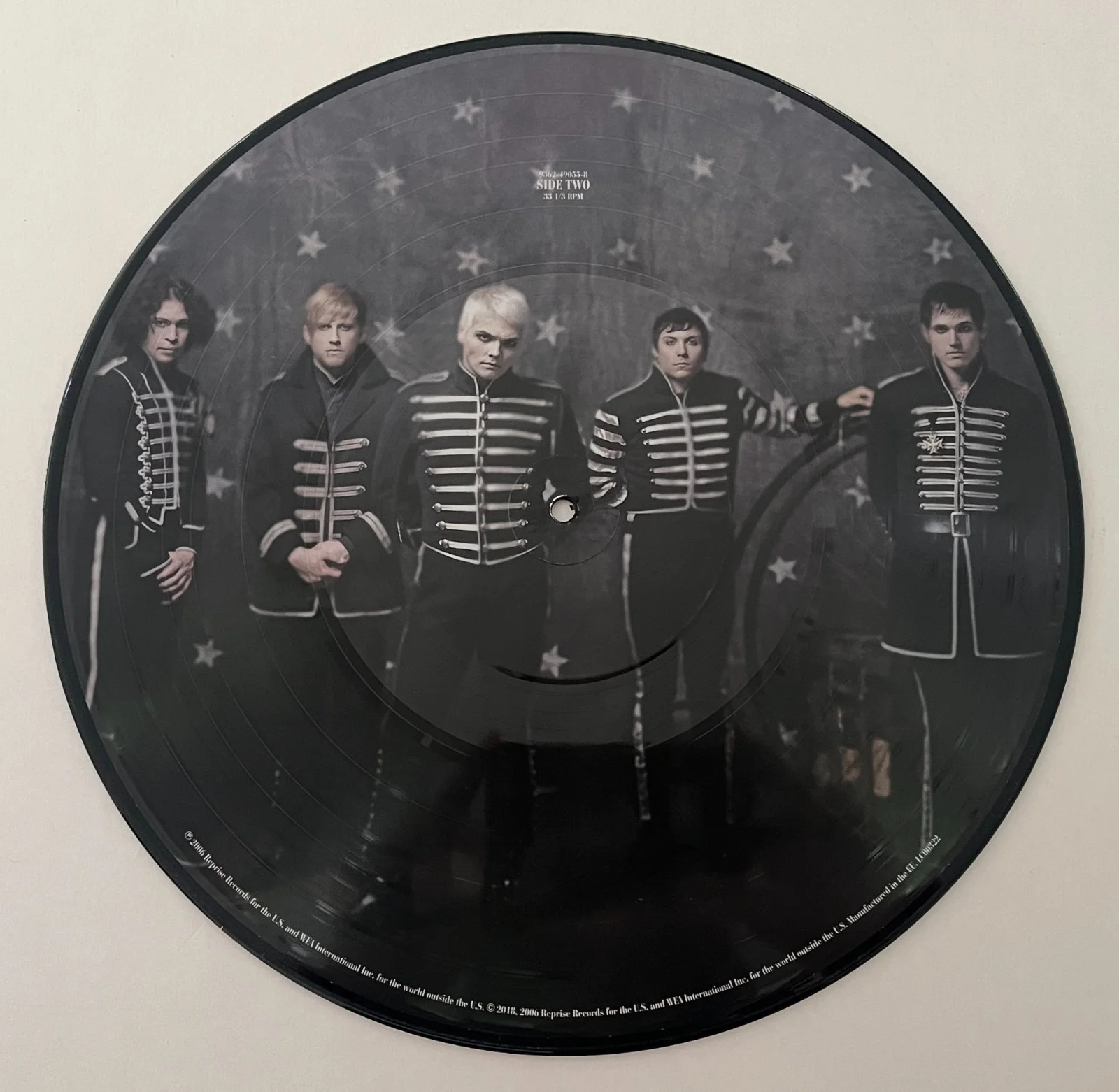 FRANK IERO SIGNED MY CHEMICAL ROMANCE THE BLACK PARADE PICTURE DISC wEXACT PROOF, image 4