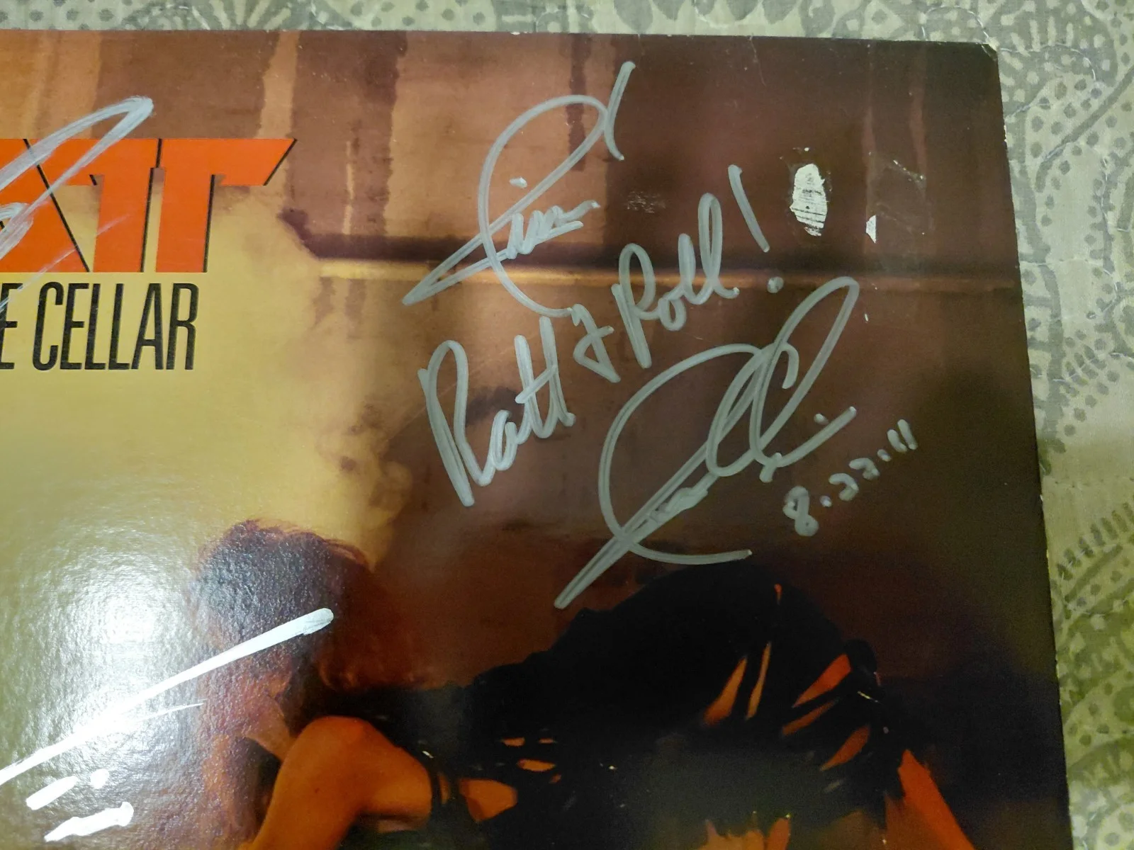 RATT signed LP Stephen Pearcy Warren DeMartini Bobby Blotzer Juan Croucier. JSA, изображение 5