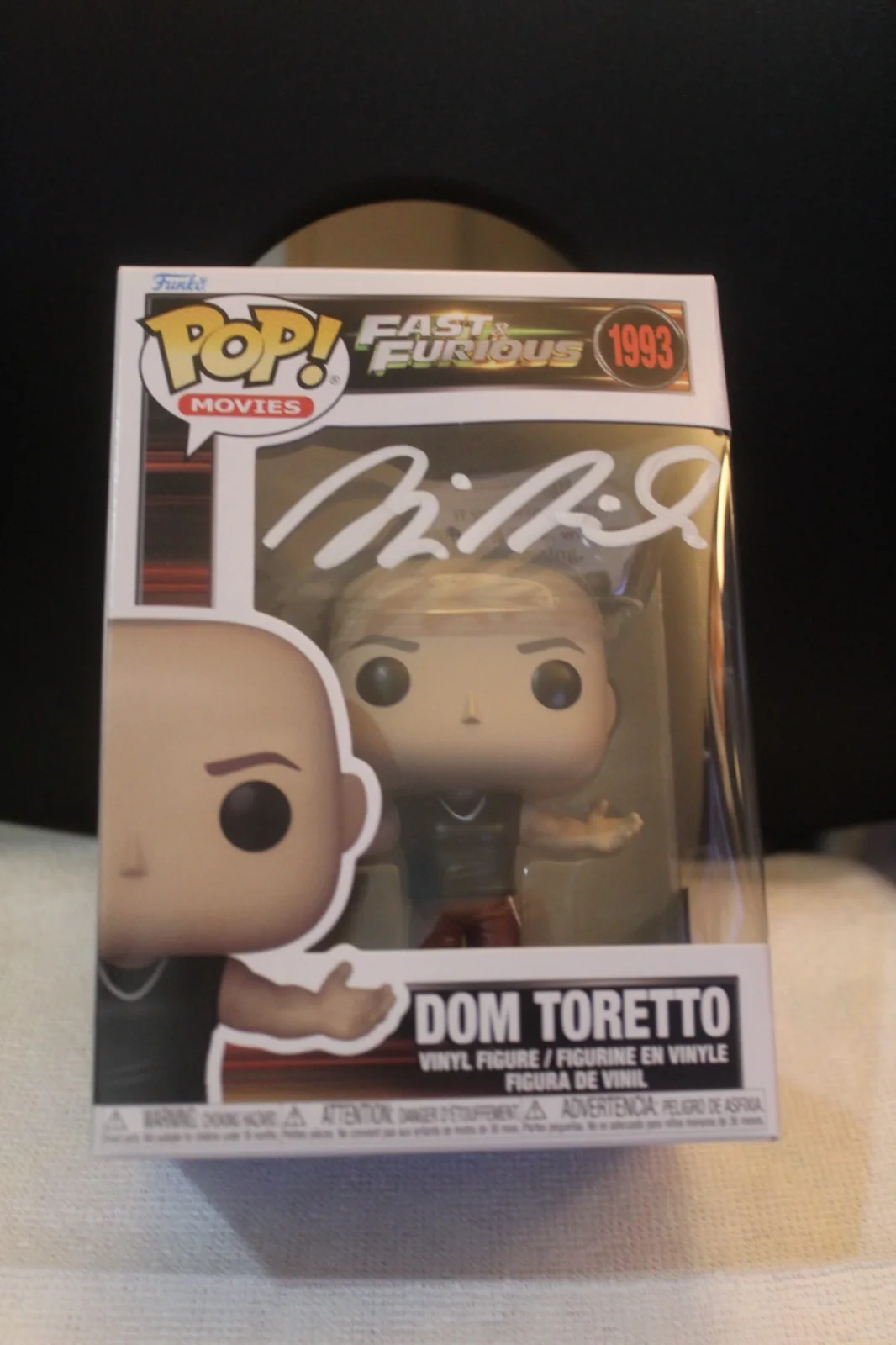Vin Diesel — Signed Funko Pop Movies #1993 - Fast & Furious - Dom Toretto - Vin Diesel + COA, изображение 2