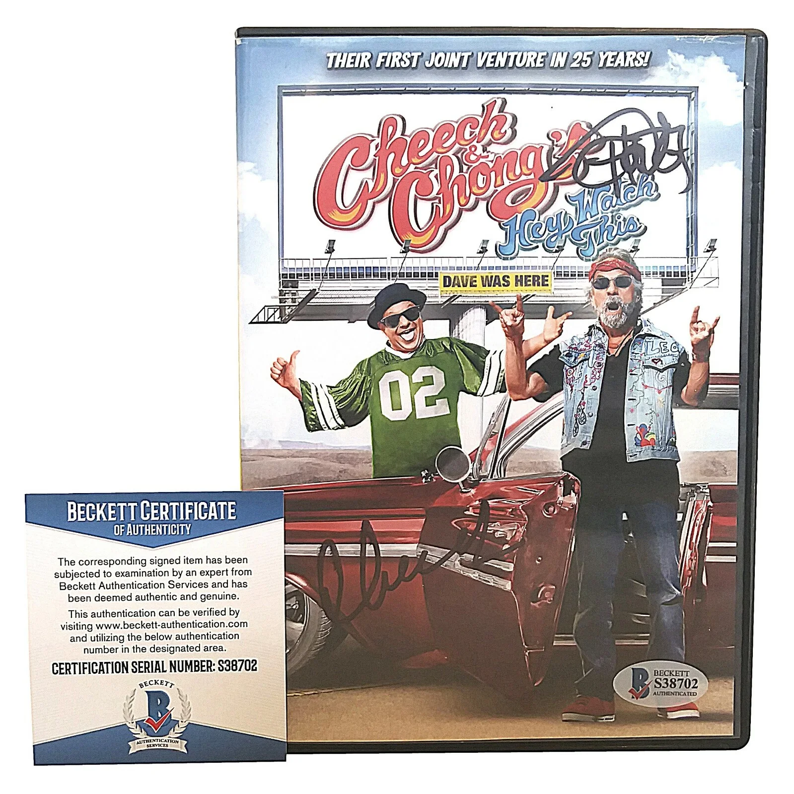 Cheech Marin, Tommy Chong — Cheech Marin Tommy Chong Signed Hey Watch This DVD Cover BAS COA Memorabilia