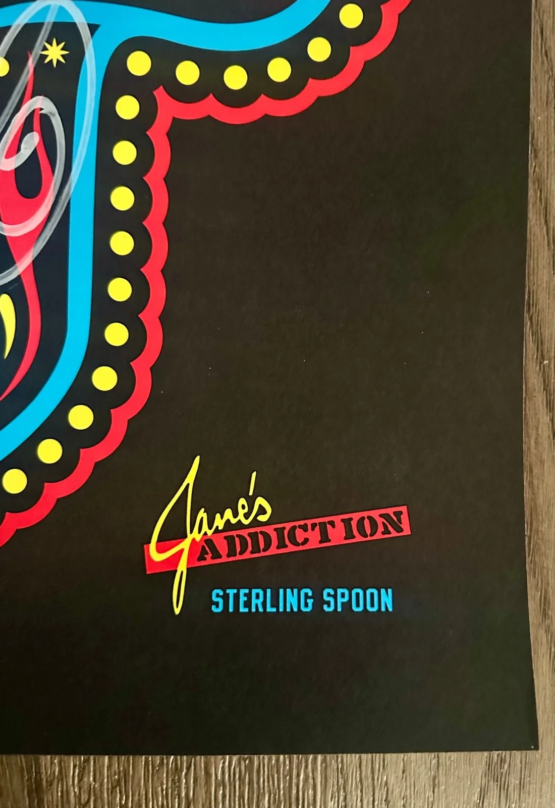 JANES ADDICTION BAND SIGNED STERLING SPOON 18X24 LITHOGRAPH POSTER, изображение 2