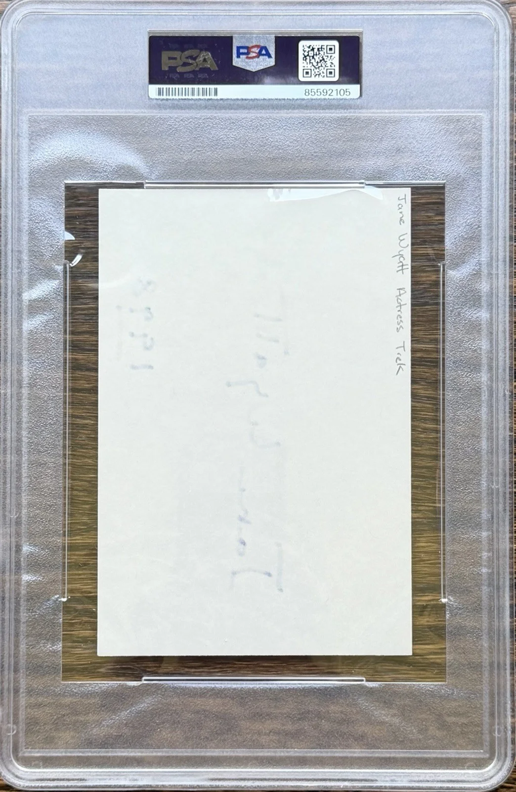 Betty White — JAYNE WYATT Signed Auto Autographed Index Card JSA Slabbed Encapsulated, image 2