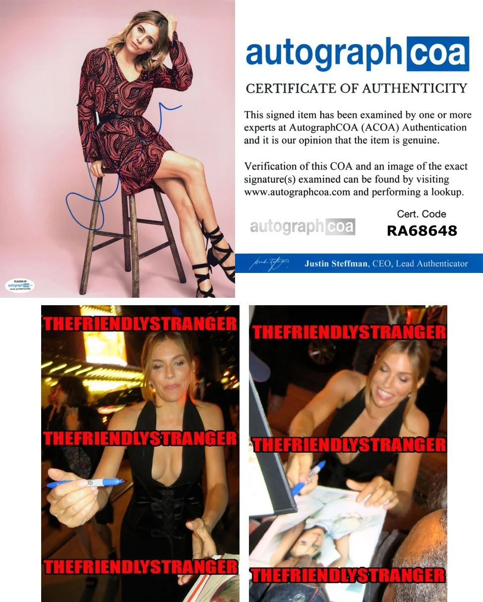 Sienna Miller — Sienna Miller signed Autographed 8x10 Photo SEXY b Jack Ryan Ghost War ACOA COA