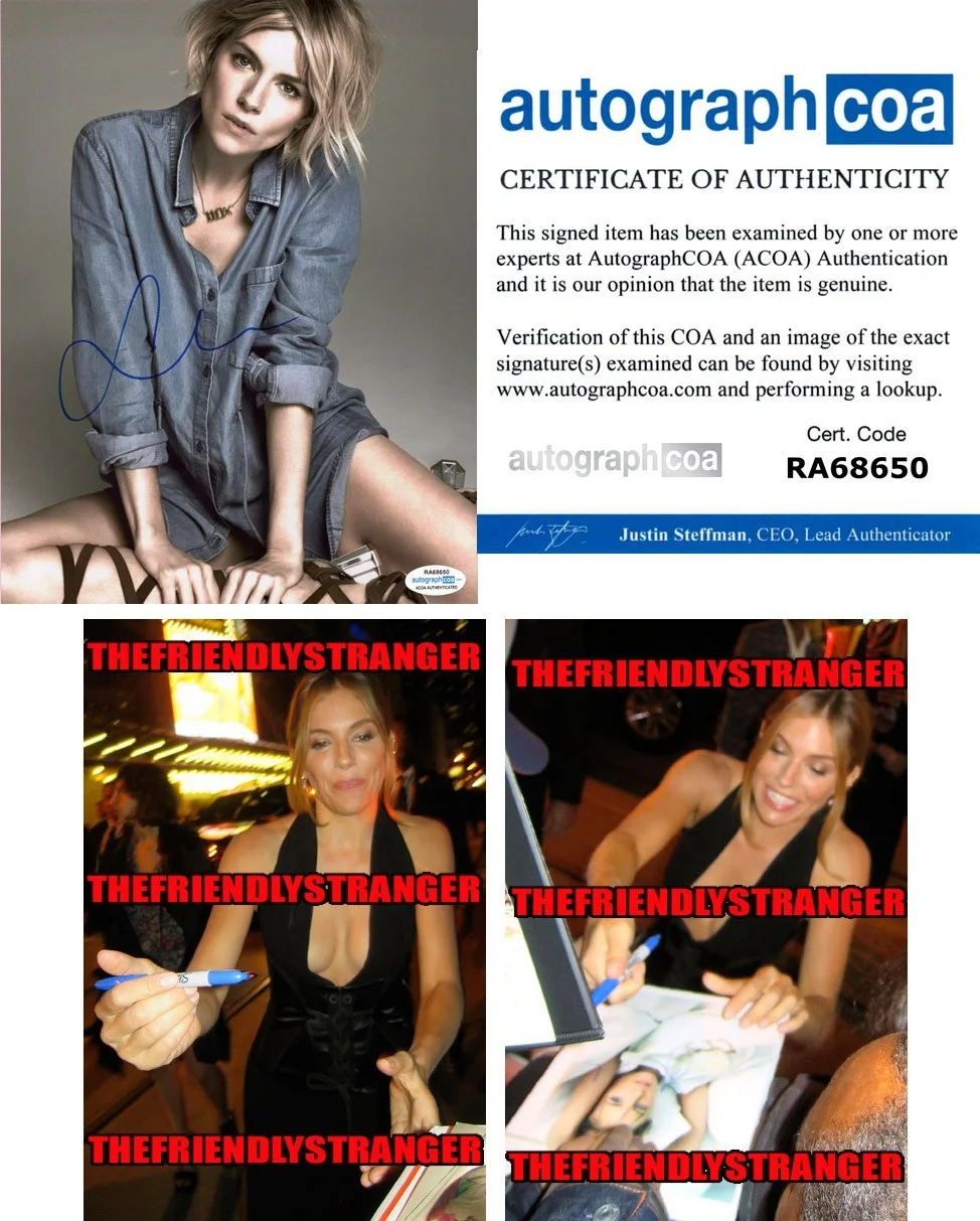 Sienna Miller — Sienna Miller signed Autographed 8x10 Photo SEXY c Jack Ryan Ghost War ACOA COA