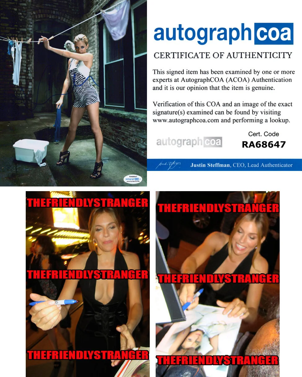 Sienna Miller — Sienna Miller signed Autographed 8x10 Photo SEXY a Jack Ryan Ghost War ACOA COA