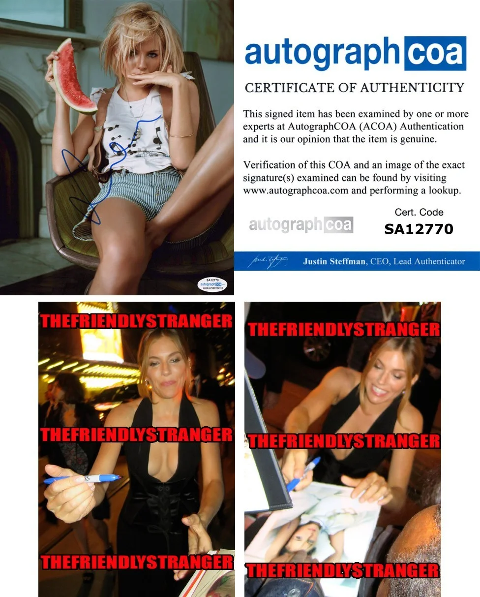 Sienna Miller — Sienna Miller signed Autographed 8x10 Photo SEXY d Jack Ryan Ghost War ACOA COA