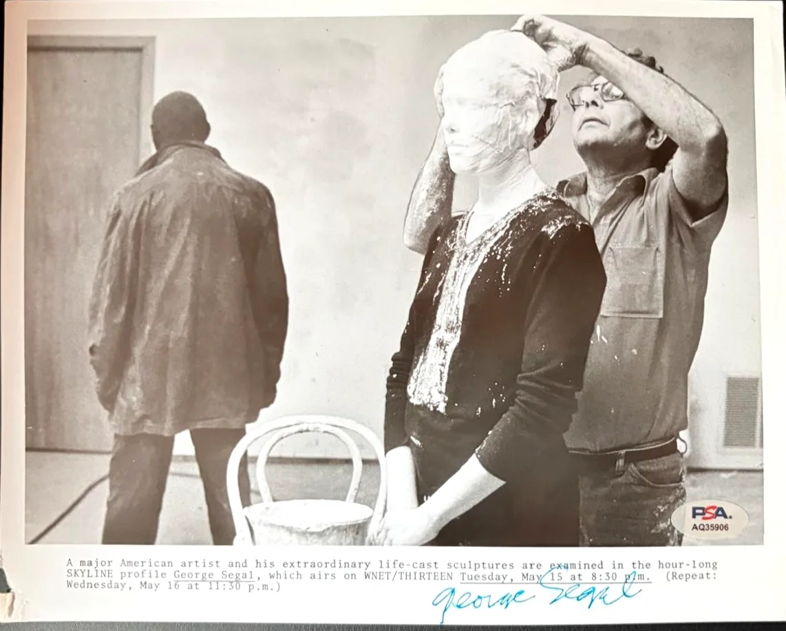 George Segal — GEORGE SEGAL SIGNED AUTOGRAPHED 8X10 PHOTO PAINTER SCULPTOR PSA COA
