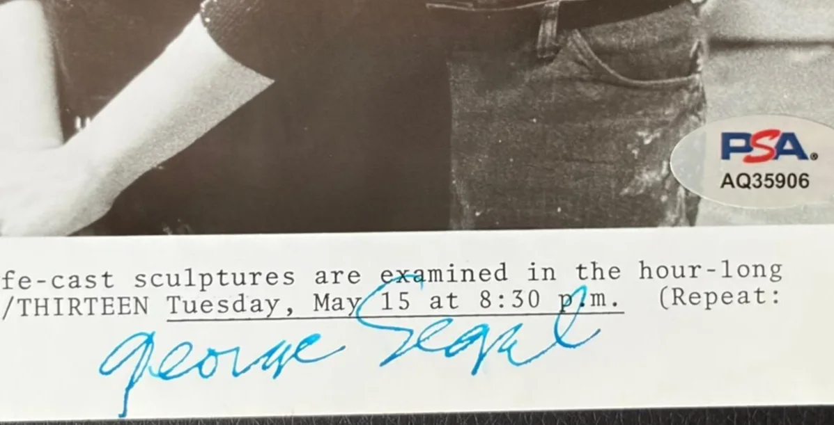 George Segal — GEORGE SEGAL SIGNED AUTOGRAPHED 8X10 PHOTO PAINTER SCULPTOR PSA COA, изображение 2