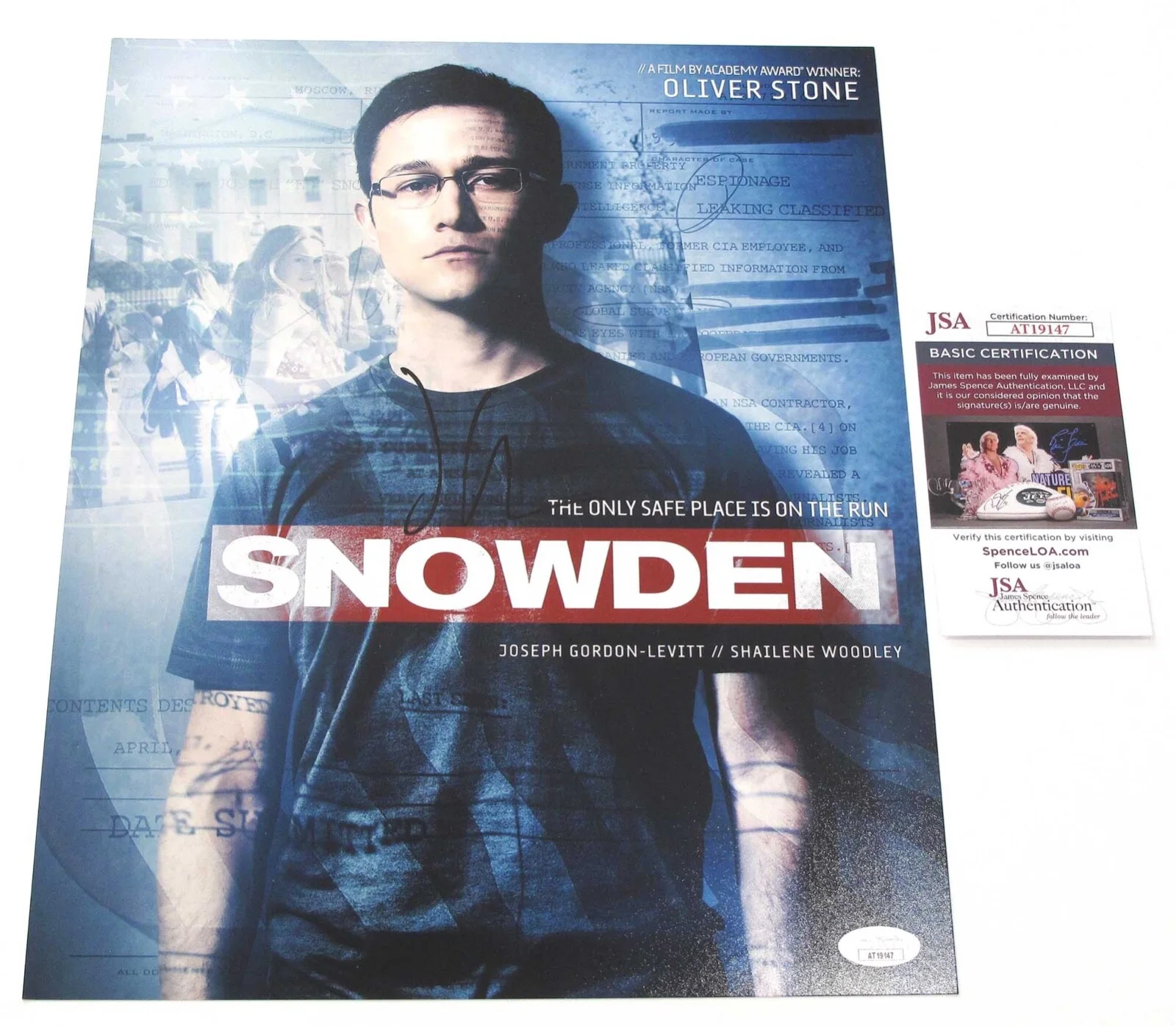 JOSEPH GORDON-LEVITT — Joseph Gordon-Levitt signed "SNOWDEN" 11x14 Photo x Dark Knight Rises JSA COA, image 4