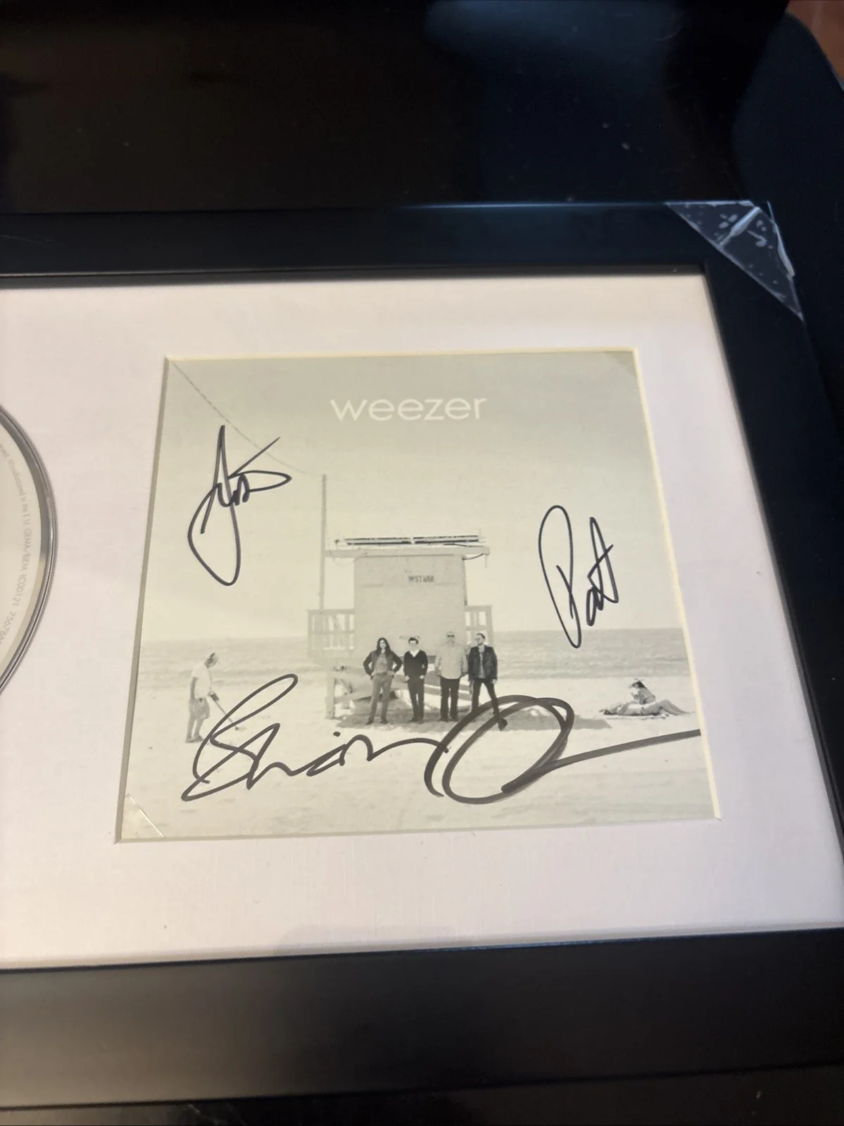 WEEZER HAND SIGNED AUTOGRAPHED CD Matted Framed BY ALL 4! RARE WITH C.O.A. Rock, image 2