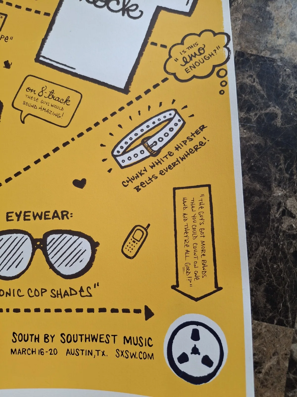 SxSW Promo Poster 2005 Signed By Artist Decoder Ring Design Collective Austin, image 5