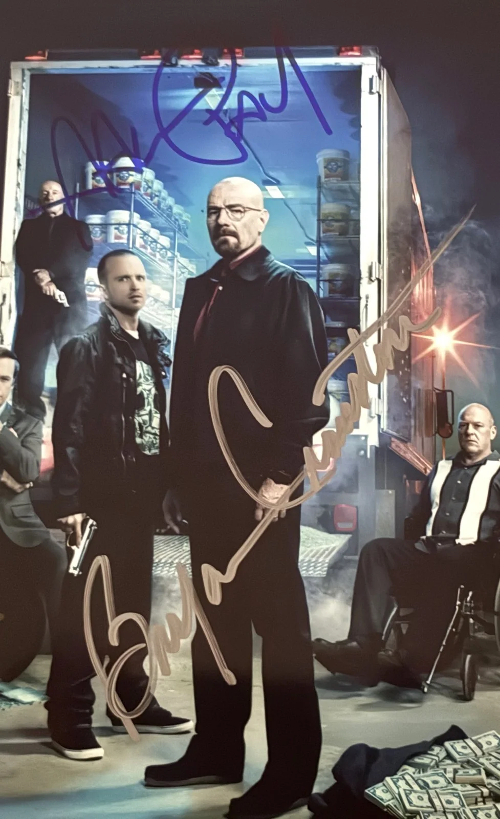 Bryan Cranston, Aaron Paul — BREAKING BAD Series 8x10 Framed Photo signed by AARON PAUL - BRYAN CRANSTON COA!, изображение 4