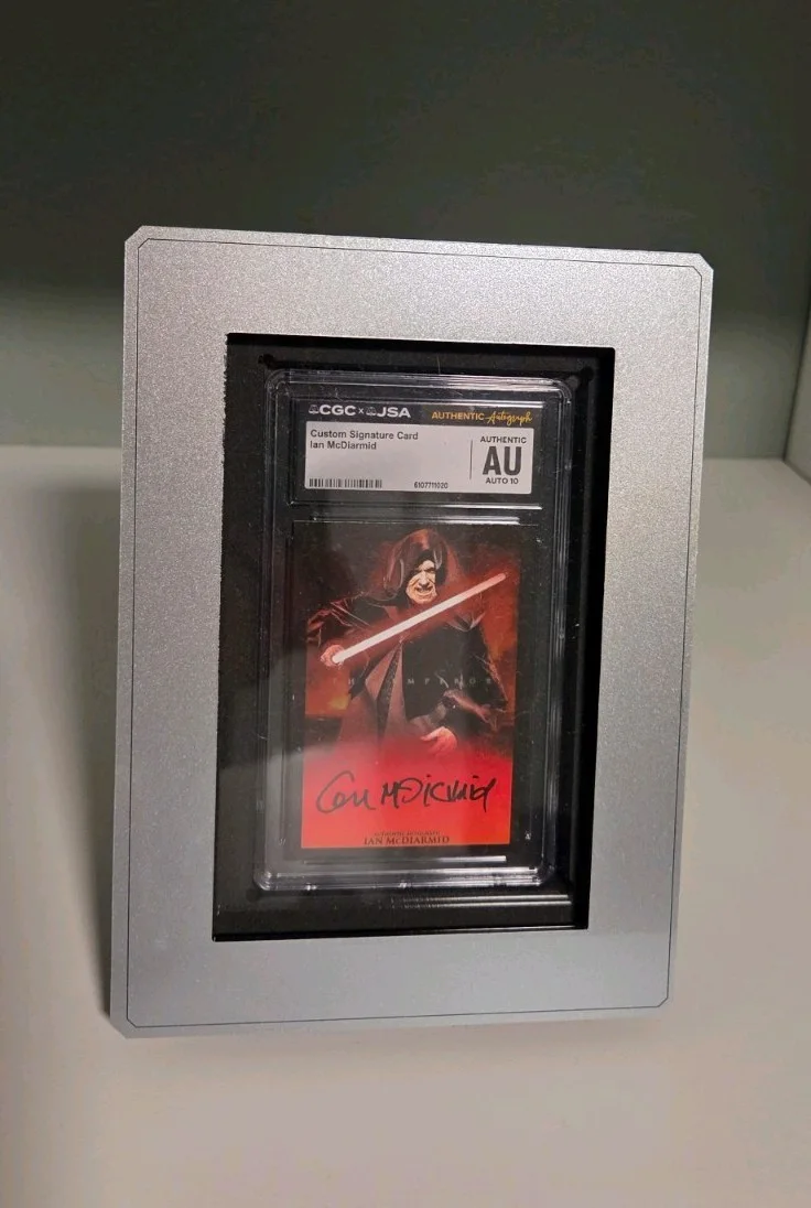 Ian McDiarmid — Ian McDiarmid Autographed Card "The Emperor" Star Wars Authentic Graded Auto 10