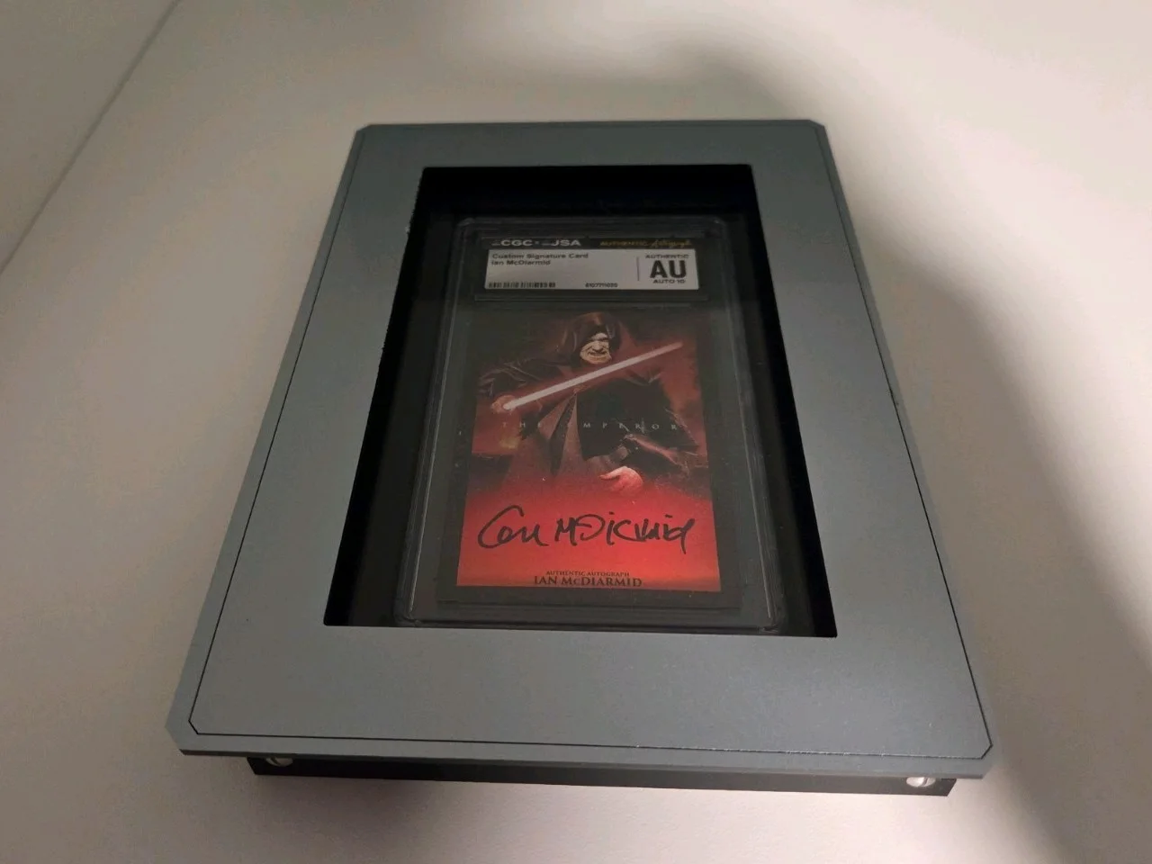 Ian McDiarmid — Ian McDiarmid Autographed Card "The Emperor" Star Wars Authentic Graded Auto 10, image 5