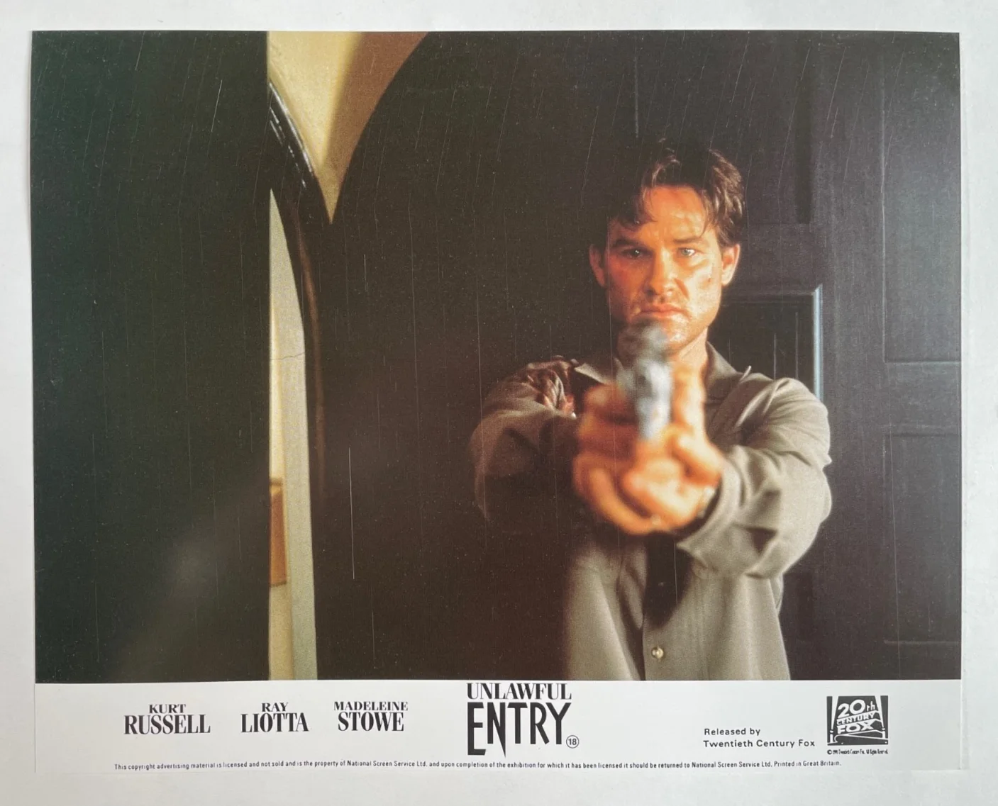 UNLAWFUL ENTRY (1992) Set of 8 UK Lobby Cards FOH Stills, изображение 2