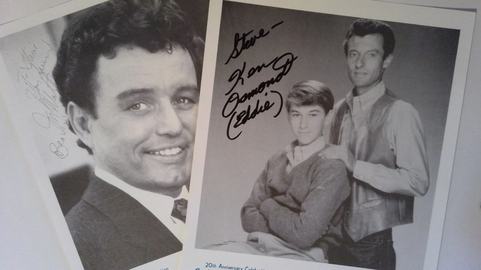 Jerry Mathers — Leave It To Beaver 2 Autographed 8 x 10 Photos Jerry Mathers Ken Osmond June 89