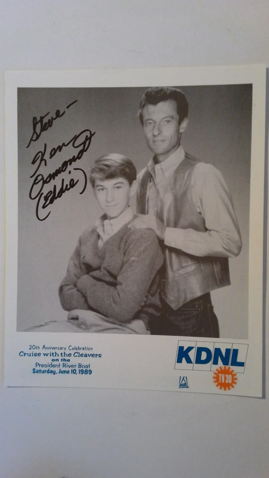 Jerry Mathers — Leave It To Beaver 2 Autographed 8 x 10 Photos Jerry Mathers Ken Osmond June 89, изображение 3