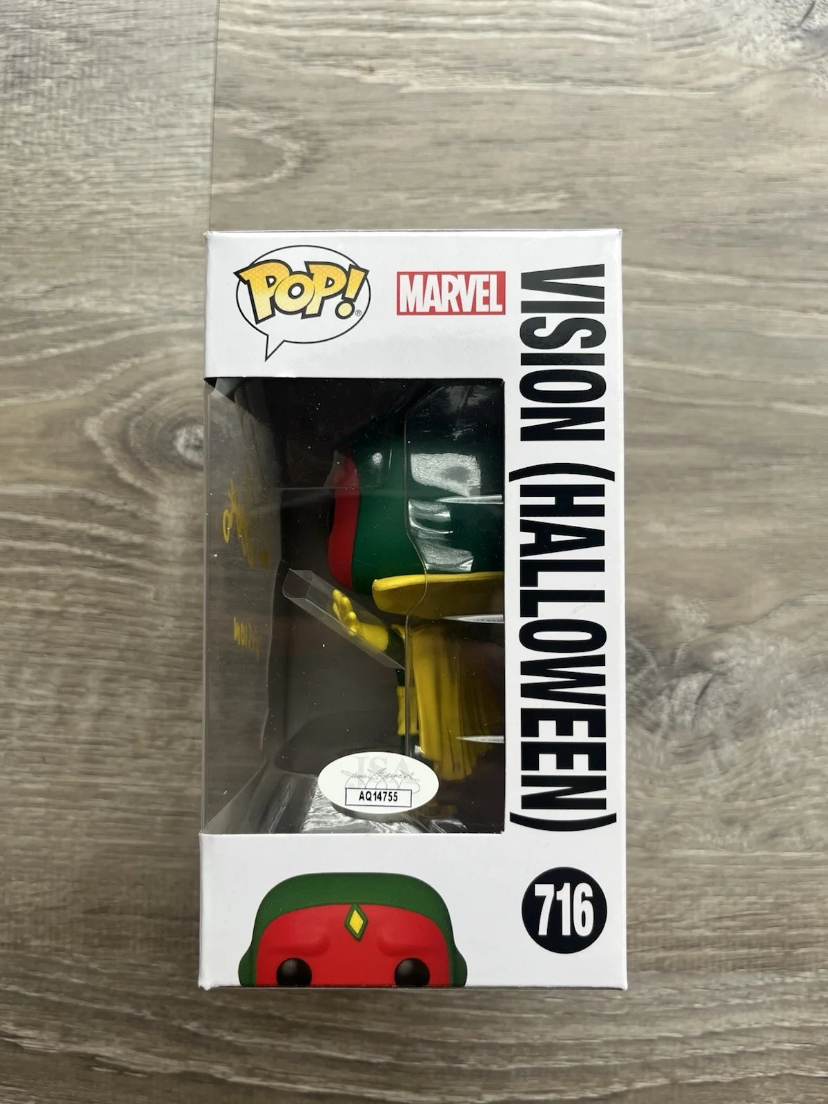 Paul Bettany — Paul Bettany Signed Halloween Vision Funko Pop JSA COA Marvel Avengers #716, изображение 5