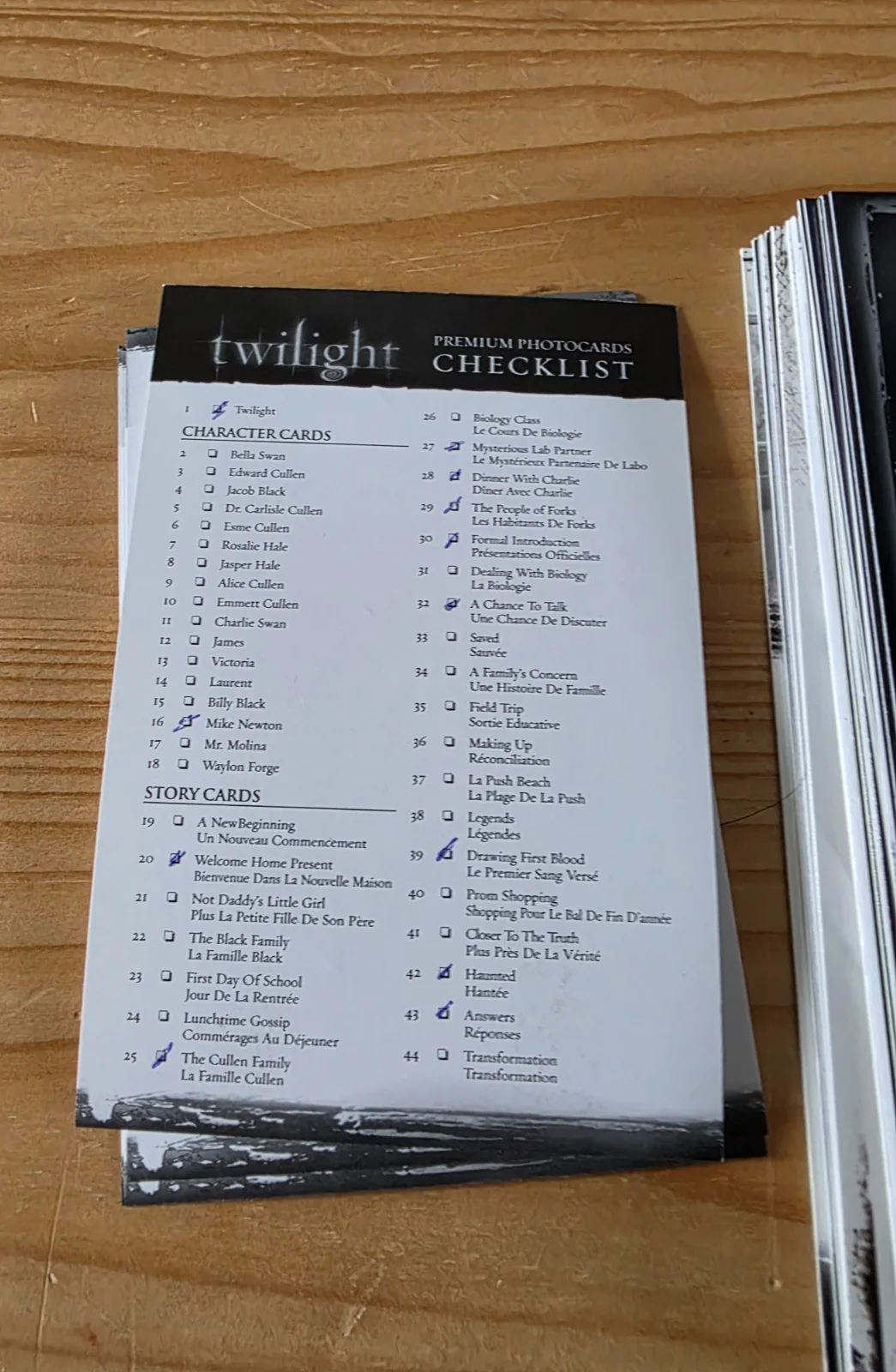 Twilight Premium Photo Card Collection inc. Checklist, Special, Wrappers, изображение 2