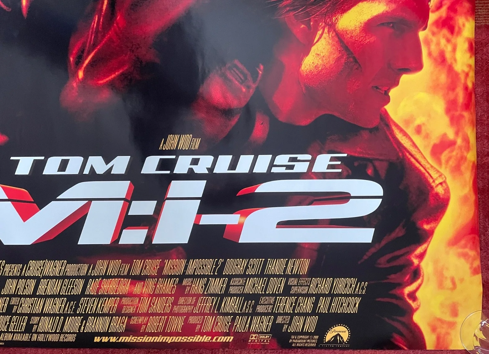 MISSION: IMPOSSIBLE 2 (2000) Original Quad Movie Film Poster Tom Cruise, изображение 5