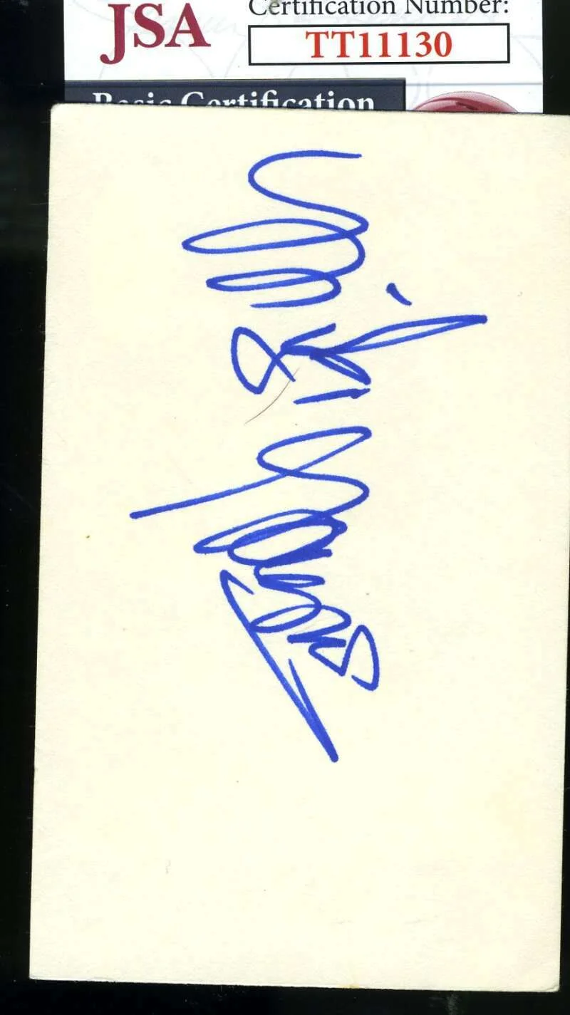 Mitzi Gaynor — Mitzi Gaynor JSA Coa Signed 3x5 Index Card Autograph