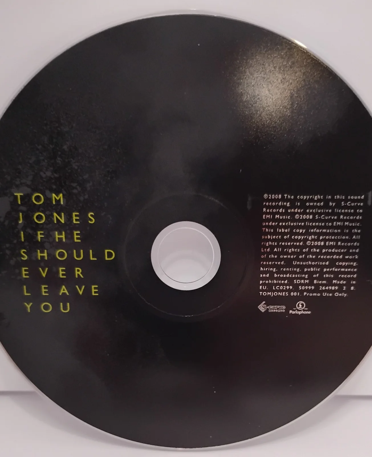 Tom Jones Autographed Promo CD " If He Should Ever Leave You", image 3