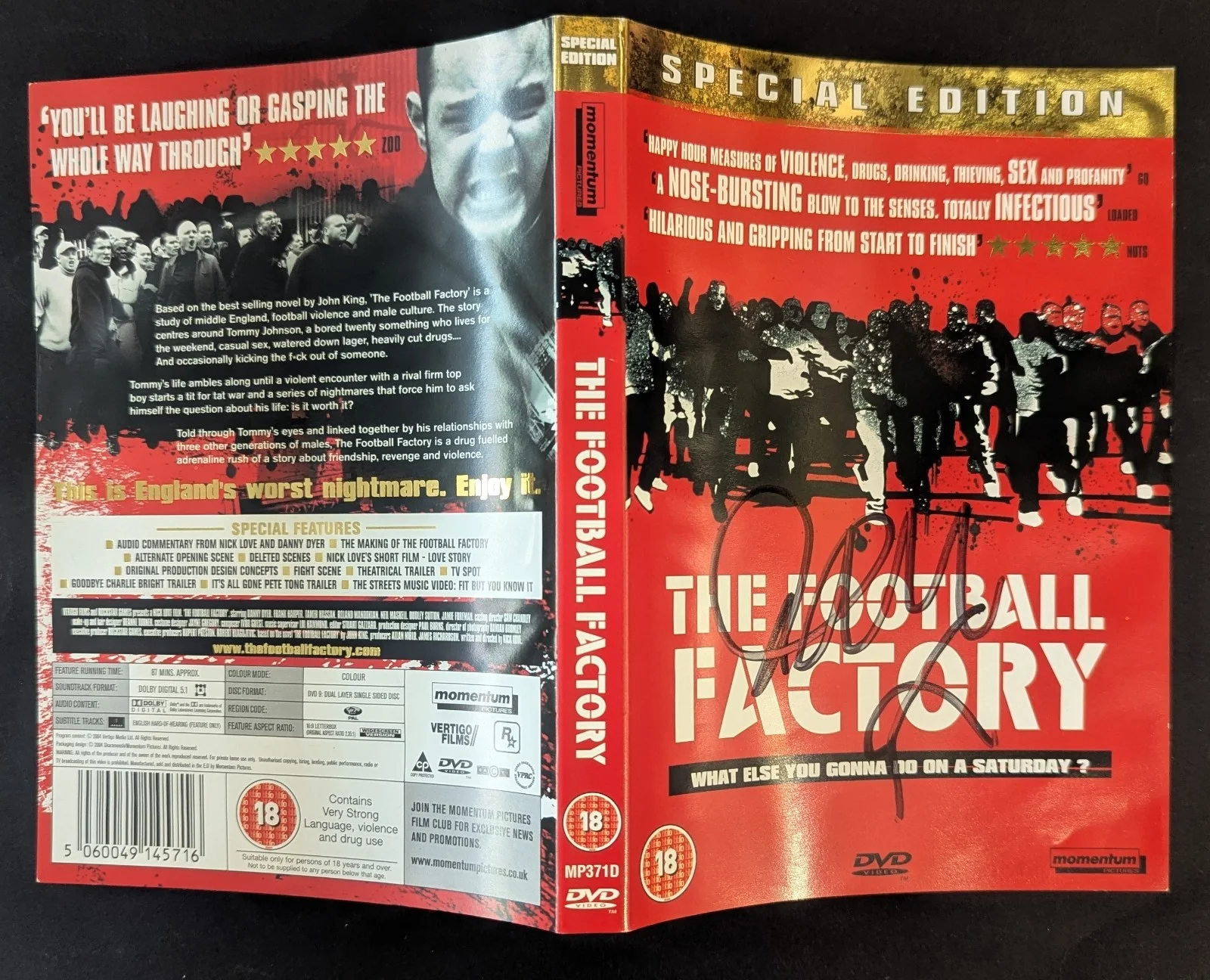 Danny Dyer Signed 'The Football Factory' DVD - Chippenham, August 2009, изображение 2