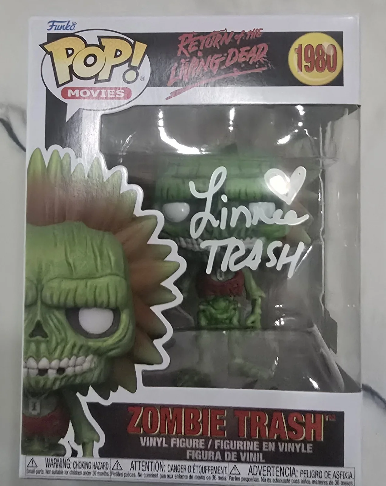 Linnea Quigley — Linnea Quiqley Return of the Living Dead Signed Funko Zombie Trash OCCM COA